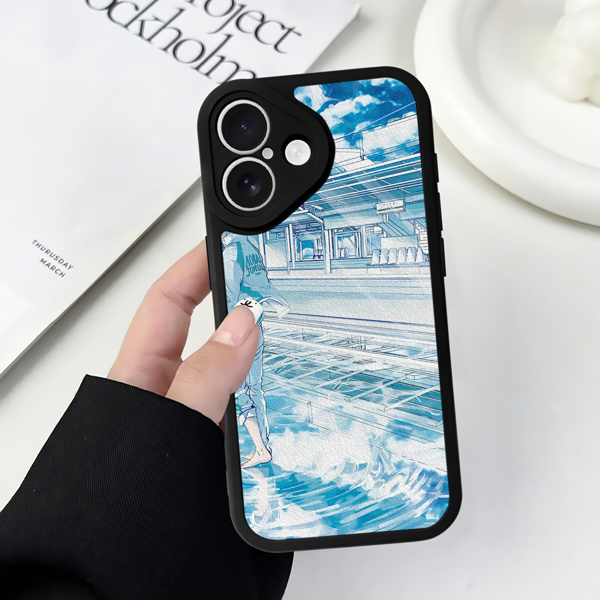 （画像用） ハイキュー!! Haikyu!! 【iPhone 16シリーズ対応】シリコンスマホケース（レザー調） 材質：シリコン